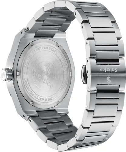 Vista 4 de Solstice Reloj de acero inoxidable para hombre - Cristal de zafiro - Reloj resistente al agua para cada ocasión