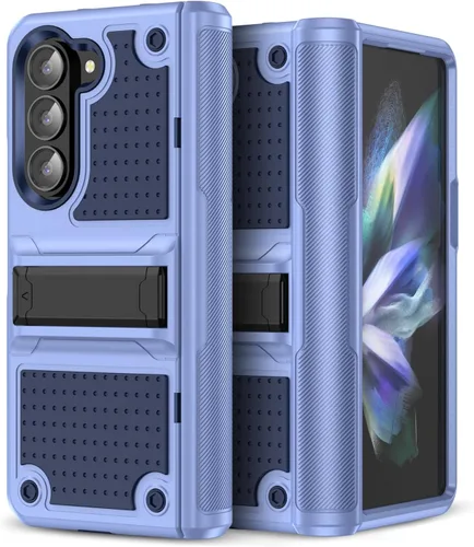 Vista 12 de Jeylly Funda para Samsung Z Flip 3, Z Flip 4, de grado militar, a prueba de golpes, con soporte estable, protección de bisagra, cubierta resistente