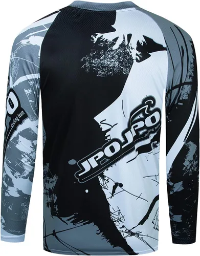 Vista 2 de Hotlion Camiseta de motocross para hombre, camiseta de motocross, camiseta de ciclismo de manga larga