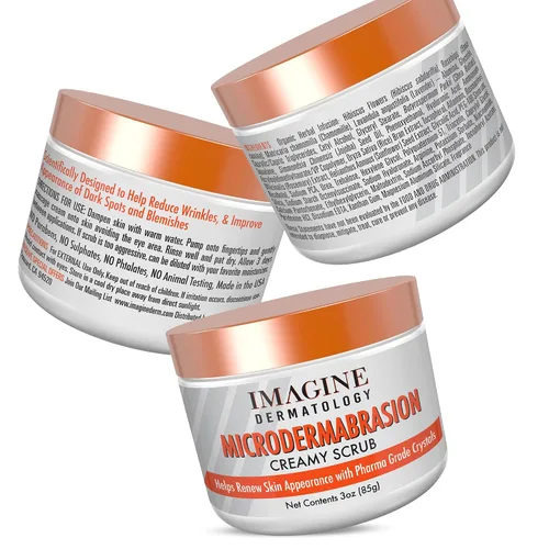 Vista 2 de Microdermabrasion - Exfoliante facial cremoso en gel y exfoliante facial con cristales de microdermoabrasión de grado clínico antienvejecimiento