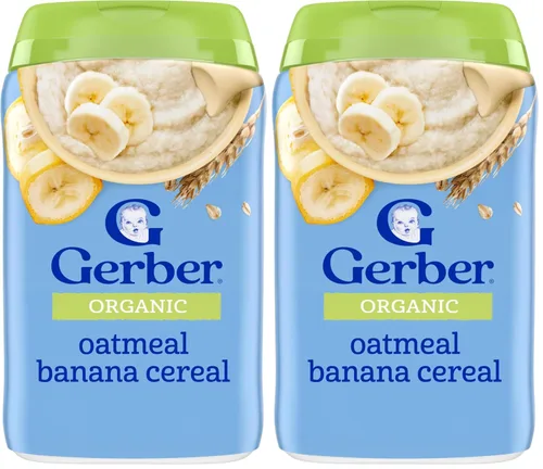 Vista 10 de Gerber Cereal de avena orgánico etapa 1, 8 onzas, paquete de 5