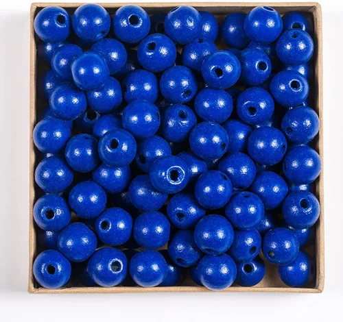 Vista 14 de Decoendiy 100 cuentas de madera para manualidades, cuentas redondas de madera de 0.630 in, cuentas de madera naturales pulidas de granja, cuentas