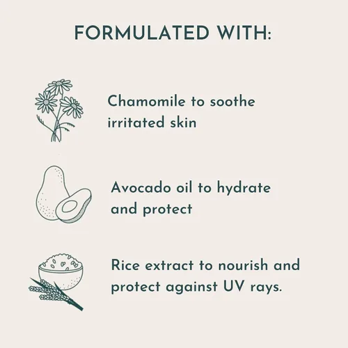 Vista 5 de Crema hidratante diaria para bebés: naturalmente hidratada con manzanilla para la delicada piel de tu bebé infundida con aceite calmante de jojoba