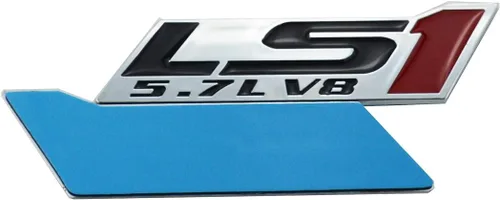 Vista 5 de 2 calcomanías LS1 5.7L V8 para guardabarros, placa de identificación (rojo cromado)
