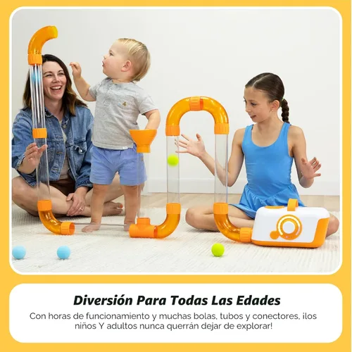 Vista 8 de Fat Brain Toys The Original Air Toobz, juguetes de construcción STEM impulsados por aire para niños y adolescentes, juguetes de construcción