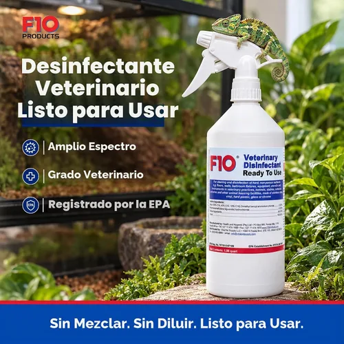 Vista 2 de Desinfectante veterinario F10 de 1 litro (listo para usar)
