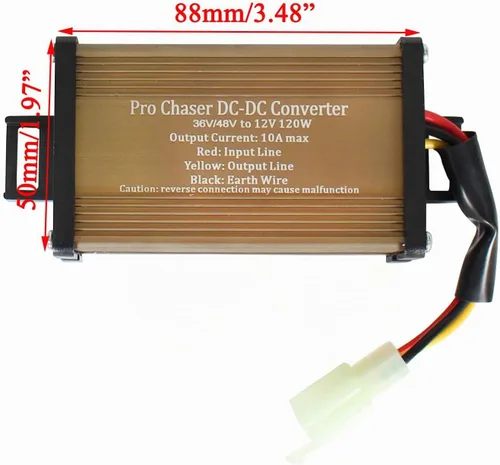 Vista 2 de Pro Chaser Carros de golf DC-DC RV 48V 36V Voltaje a 12V reductor de voltaje reductor de voltaje reductor para faros traseros paneles solares
