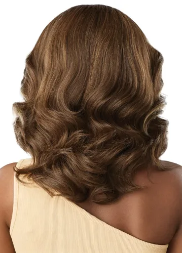 Vista 3 de Outre Peluca con encaje frontal - Línea de cabello perfecta 13X4 - Imani (Marrón oscuro 2)