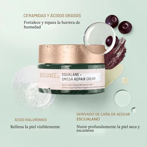 Vista 4 de BIOSSANCE Crema reparadora Squalane + Omega