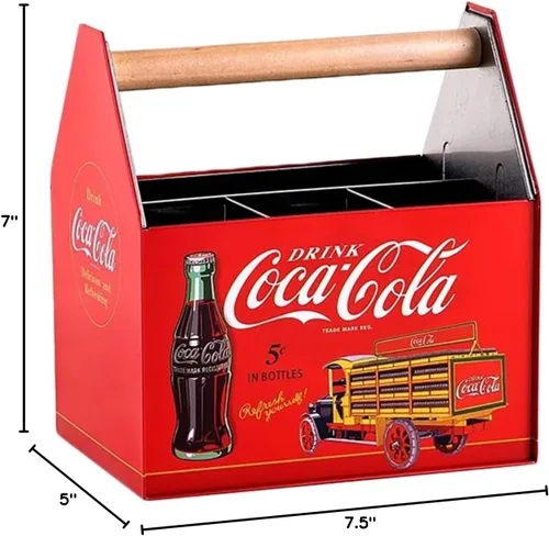 Vista 7 de Tin Box Company - Organizador grande para utensilios, Coca-Cola 2023