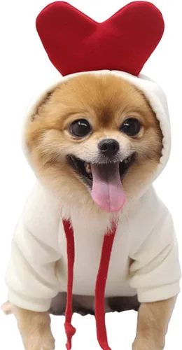 Vista 10 de XIAOYU Ropa de Apple para mascotas, sudadera con capucha de frutas para perro de Navidad, suéter de vellón para Halloween, fiesta de cosplay