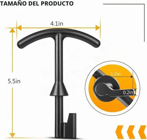 Vista 9 de Llave de la caja del medidor de agua de 5.5", compatible con la llave de la cubierta del medidor de agua M07001