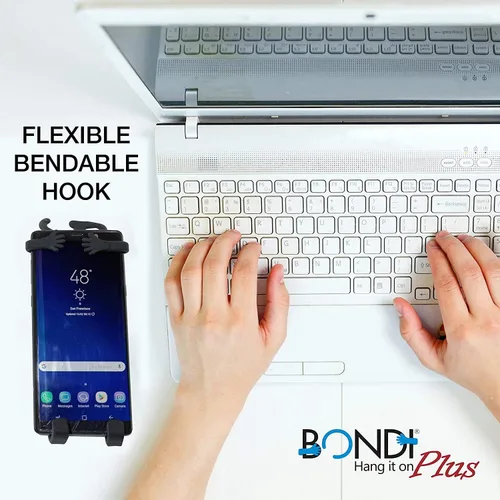 Vista 5 de Bondi Plus - Soporte y soporte flexible de silicona para teléfono, soporte ajustable para colgar en el coche, bicicleta, escritorio y viajes, se