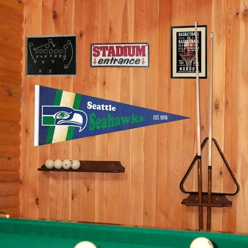 Vista 2 de Bandera retro vintage de Seattle Seahawks