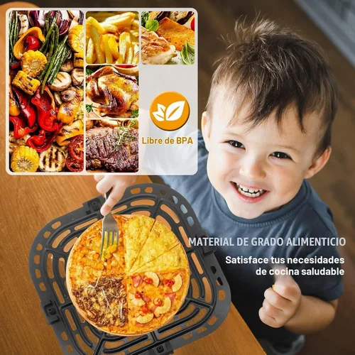 Vista 4 de GCQ Bandeja de repuesto para freidora de aire para Instant Pot Vortex 6 en 1, 6 cuartos de galón, 5.7 cuartos de galón, Gourmia 6 cuartos de galón