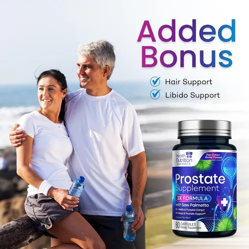 Vista 7 de Suplementos para la salud de la próstata para hombres – 3 veces más fuerza con mezcla de palma enana americana – Complejo de apoyo de raíz de ortiga
