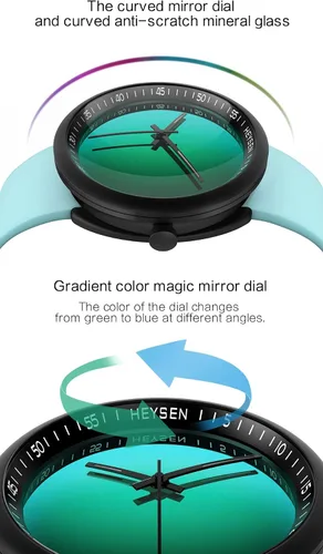 Vista 3 de HEYSEN Relojes de movimiento de cuarzo japonés para hombres y mujeres unisex único espejo mágico relojes geniales estilo de gafas de sol relojes