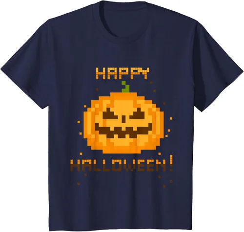Vista 11 de GAMER Pixel Jack-O-Lantern – Disfraz para Halloween de vídeo playera, Plateado