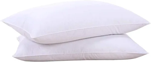 Vista 18 de puredown - Juego de 2 almohadas de plumas de ganso, tamaño estándar, colección de calidad de hotel, con funda de 100% algodón, color gris 2-Gris
