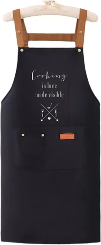 Vista 5 de Cooking is Love Made Visible Delantal Impermeable Delantal de Lona Delantal Chef BBQ Decoración para Asar