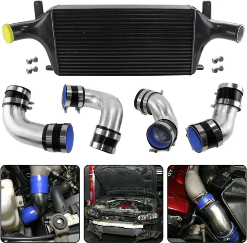 Vista 3 de Kit Intercooler Fmic de Alto Rendimiento para Skyline R33 R34 GTR RB26Dett Negro