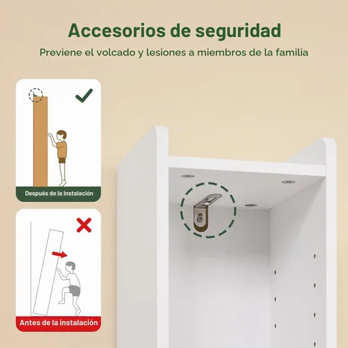 Vista 10 de SoBuy Gabinete de almacenamiento de baño pequeño, tamaño múltiple, blanco