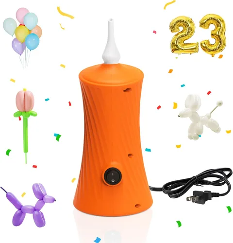 Vista 8 de AXHJ Balloon Pump Electric Air Pumps for Long Balloons, Electric Air Balloon Pump, Balloon Inflator for Foil Twisty Animal Balloons in Birthday