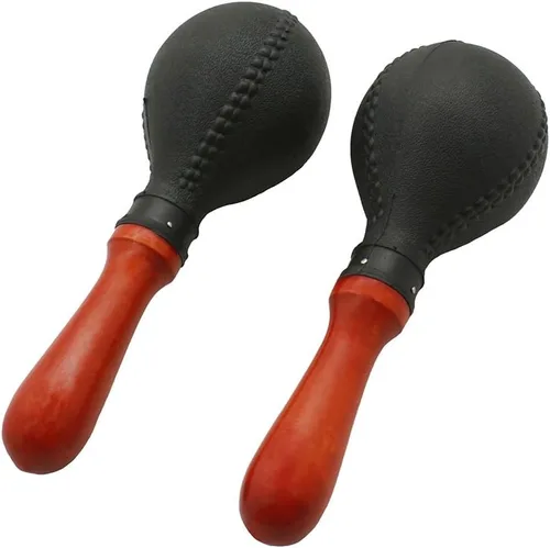 Vista 2 de Ubblove Maracas Shakers Sonajeros Martillo de Arena Instrumentos Musicales de Percusión de Mano con Carcasa de Plástico ABS Mangos de Madera