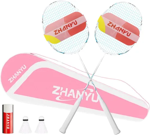 Vista 11 de Raquetas de bádminton, juego de raquetas de bádminton, ofensivas y defensivas, raqueta de entrenamiento profesional ultraligera de carbono compuesto