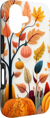 Vista 3 de Fall Leaves Autumn Pumpkin Theme Autumn Color Yellow Case for iPhone 17
