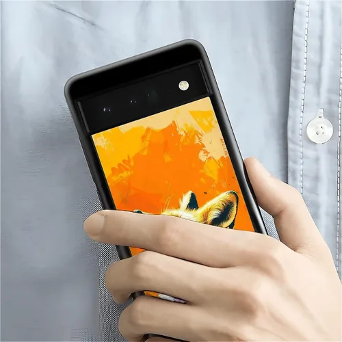 Vista 1103 de Compatible con Google Pixel 4A 5G Mobile Case Creative Acrylic Panel trasero Silicona Protección Grip especialmente diseñado para Google Pixel 4A 5G