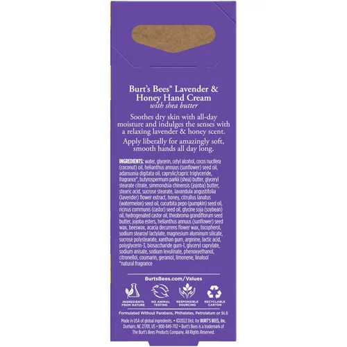 Vista 8 de Burt's Bees Crema de manos de lavanda y miel con manteca de karité, 1 onza (el paquete puede variar)