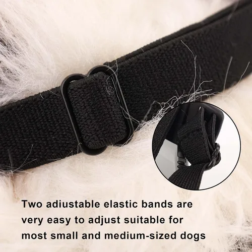 Vista 4 de Gafas de sol para perros de raza pequeña, gafas para perros pequeños, resistentes al viento, antivaho, anteojos ajustables para perros pequeños