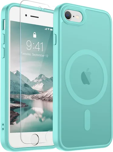 Vista 269 de SUPFINE Funda magnética para iPhone SE 2022 (3ª)/2020 (2ª), iPhone 8 (compatible con MagSafe) (protección contra caídas de grado militar), funda