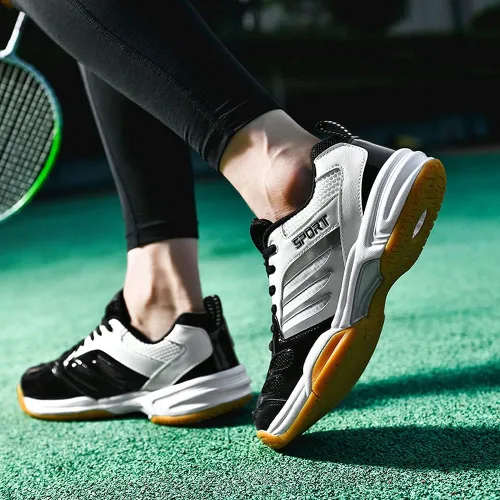 Vista 8 de zxcvb Tenis Bádminton Zapatos de los Hombres Nuevos Tendón de Ox Inferior de Desgaste Antideslizante de los Hombres de Baja Primavera Tenis de Mesa