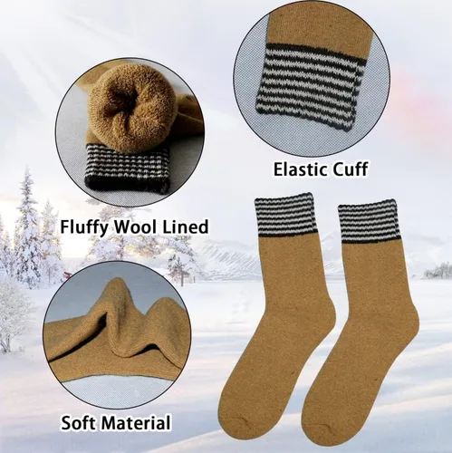 Vista 2 de Womens Wool Socks Soft Super Thick Warm Socks for Women Thermal Winter Socks for Gifts