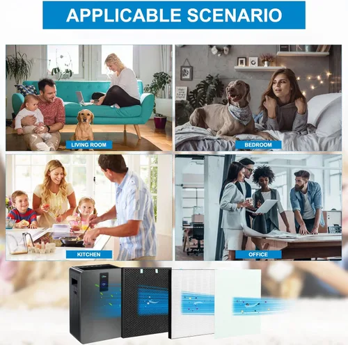 Vista 6 de Filtro Air400 de repuesto para purificador de aire Bissell Air400, 1 paquete de filtros True Hepa 2521, 6 prefiltros, 1 paquete de filtros