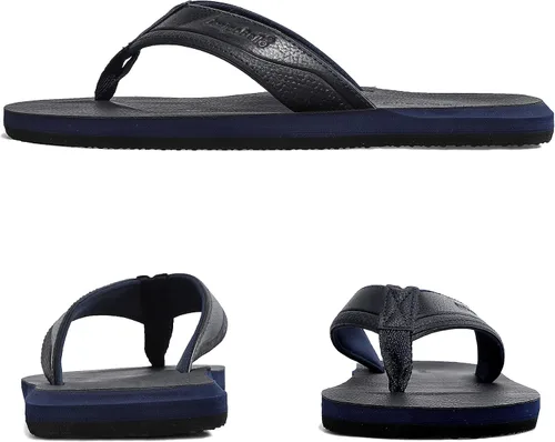 Vista 2 de AX BOXING - Chancletas de cuero para hombre, sandalias tipo pata de gallo, casuales y cómodas