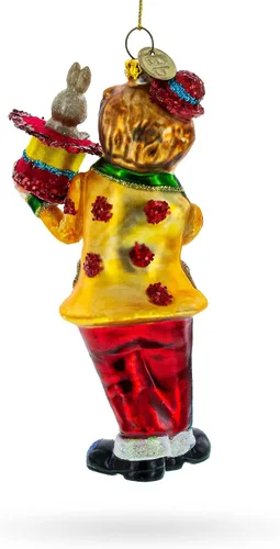 Vista 2 de Fantástico mago payaso conejo en un sombrero truco de cristal adorno de Navidad