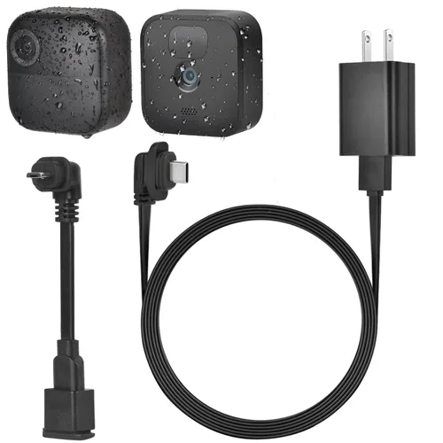 Vista 11 de Cable de alimentación resistente a la intemperie de 30 pies para Blink Outdoor 4 (4.ª generación) y (3ª generación), cable de carga plano