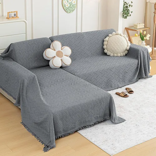 Vista 24 de MYSKY HOME - Funda para sofá, fundas para sofás, funda para silla extragrande, funda para sofá geométrico de color chocolate, funda para sofá