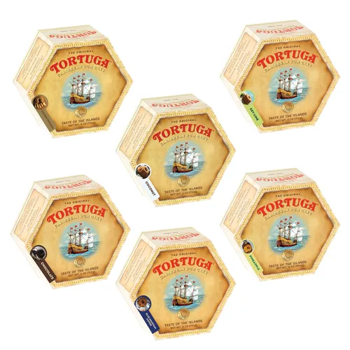 Vista 7 de Tortuga - Paquete de regalo de surtido de pasteles de ron caribeño de 4 onzas