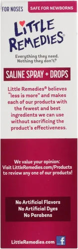 Vista 10 de Little Remedies Sterile Baby Saline Nasal Spray and Drops, 0.5 Fl Oz