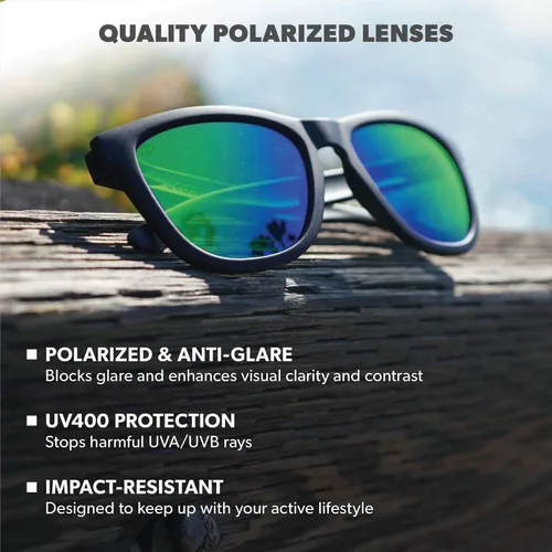Vista 2 de Knockaround Gafas de sol polarizadas prémium para hombres y mujeres, protección UV400