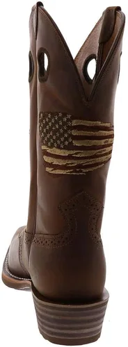 Vista 6 de Ariat Roughstock - Botas patrióticas de punta cuadrada para hombre, color marrón, 1