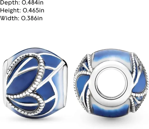 Vista 5 de PANDORA Joyería de mariposa azul con dije de plata de ley Metal Esmalte no aplica