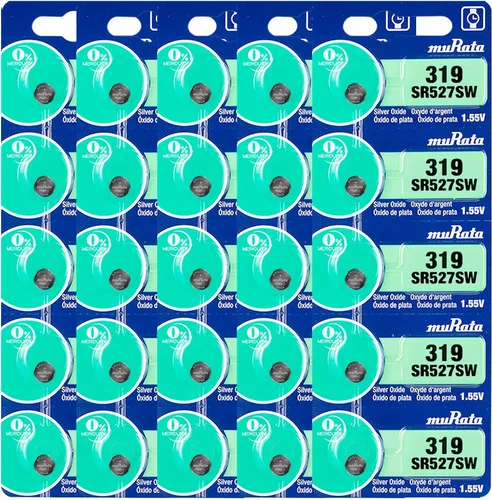 Vista 9 de Murata 319 Batería SR527SW 1.55V Celda de botón de reloj de óxido de plata (5 baterías)