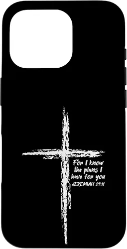 Vista 20 de Cross I Know The Plans Verse Bible Jesus God - Funda de regalo cristiana para iPhone 17