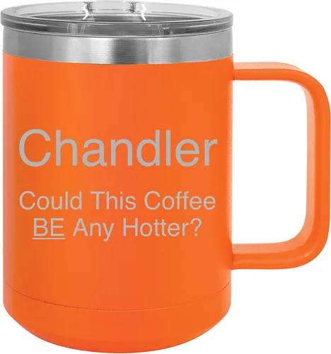 Vista 17 de Taza personalizada con recubrimiento en polvo de 15 oz con tapa personalizada grabada (negro)