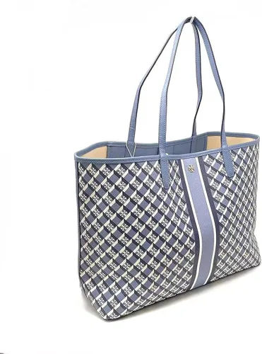 Vista 3 de Tory Burch Large Canvas Geo Logo Tote Bag